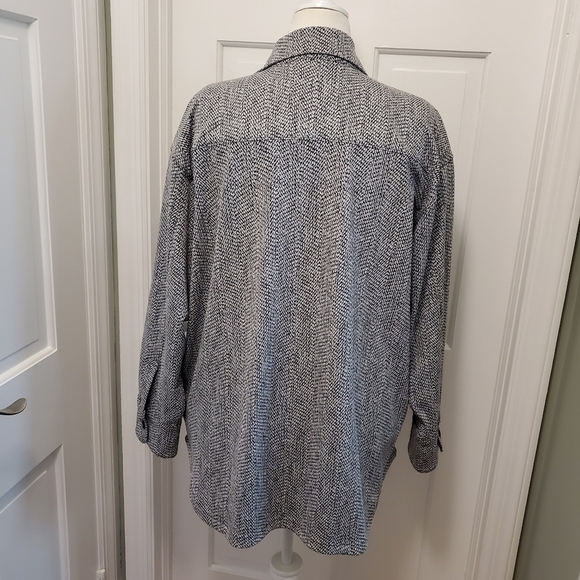 NWT Athleta Black & White Textured Shirt Jacket Size XL, Retail $149.00, Casual - Picture 7 of 12
